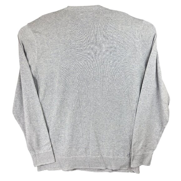 Threads & Heirs Sweater Men XL Light Gray Heather V-Neck  100% Cotton - Picture 2 of 10